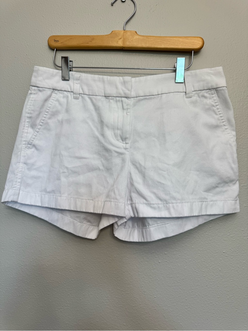 J. Crew White Cotton Blend Women's Shorts